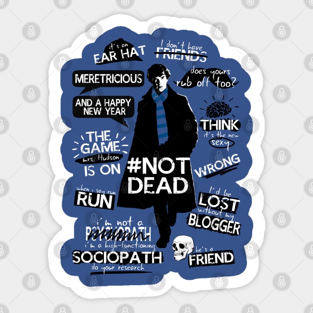 Sherlock quotes Sticker by ZeroKara